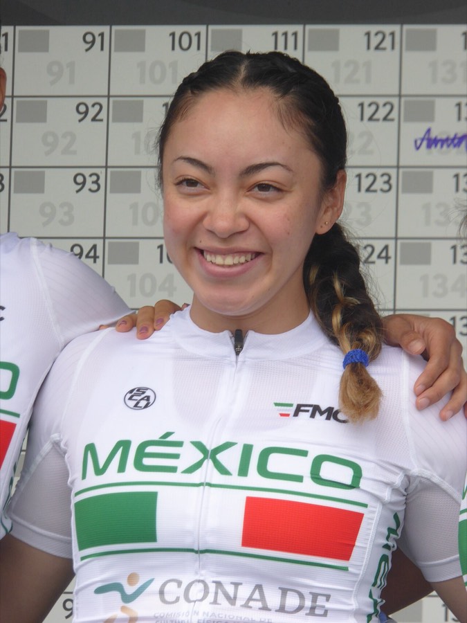 Mexican cyclist Yareli Acevedo at the 2023 UCI Road World Championships.