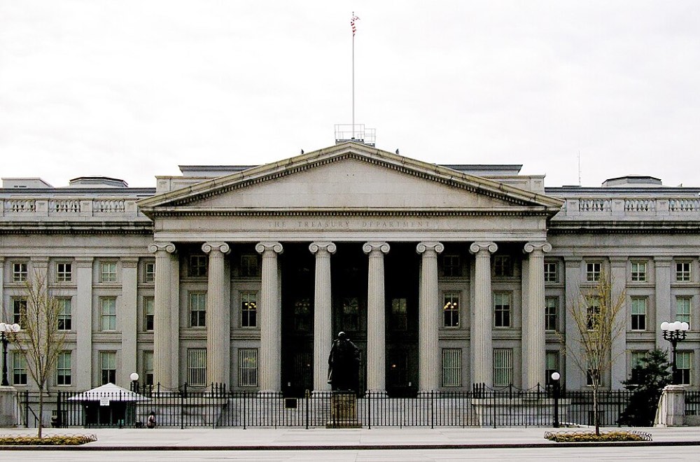 U.S. Treasury Building in Washington, D.C. File photograph.